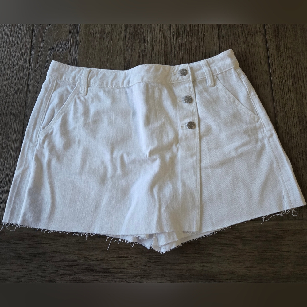 White Jean Skort